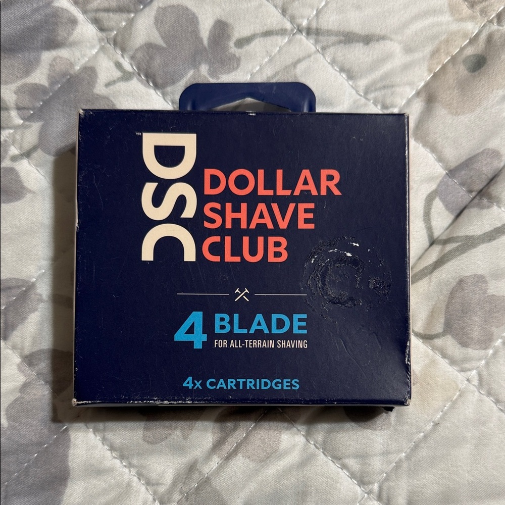 Dollar Shave Club 4-Blade Replacement Cartridges - Navy/Blue